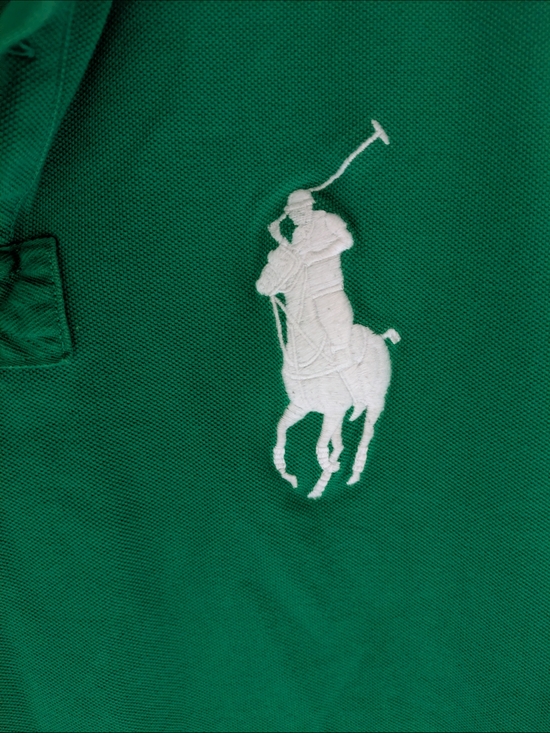 Ralph Lauren Tops - Ralph Lauren Green Polo with White Embroidered Pony Kids Lg Women's Small
